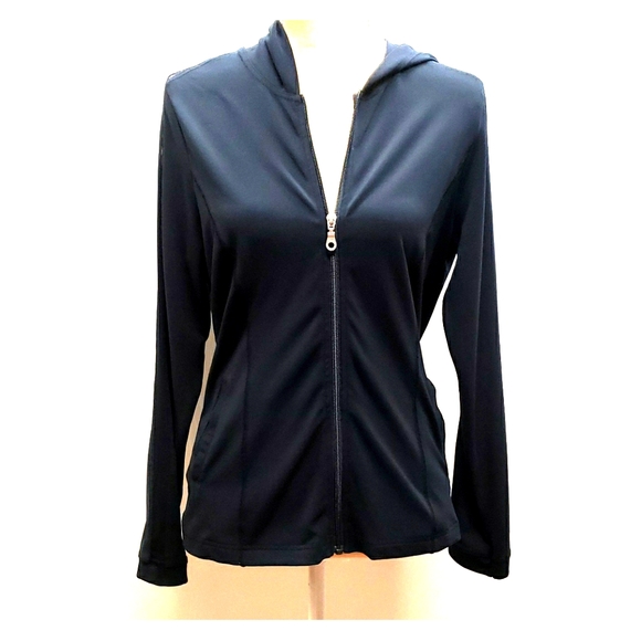 Cabi Tops - Medium Cabi Black Hoodie with Mesh Inserts A84